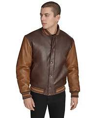 Champion Men's Faux Leather Varsity Jacket