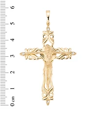 Macy's Crucifix Pendant In 10K Yellow Gold