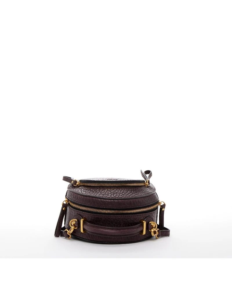 Small Leather Backpack Purse Convertible Crossbody Bag Womens Fashion Backpack for Travel and Everyday Handbag with Gold Hardware and Detachable Strap