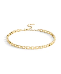 Coach Gold Beveled Signature C Link Choker Necklace