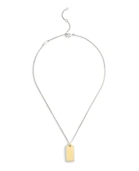 Coach Two-Tone Signature Hangtag Pendant Necklace