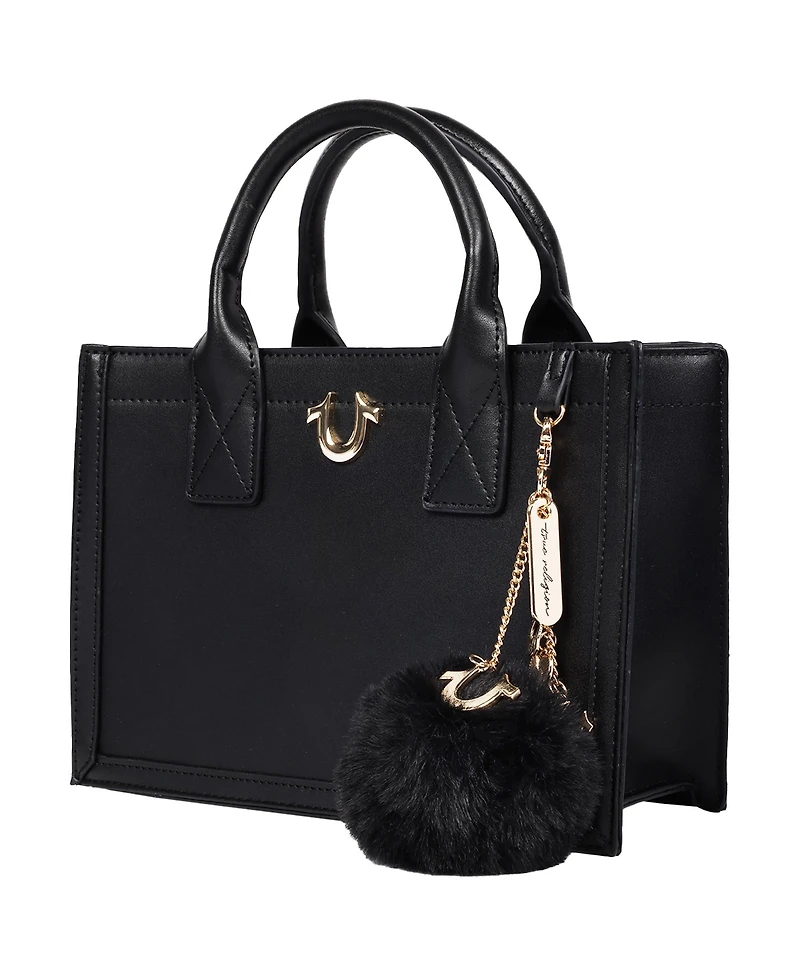 True Religion Pom Dangle Modern Tote