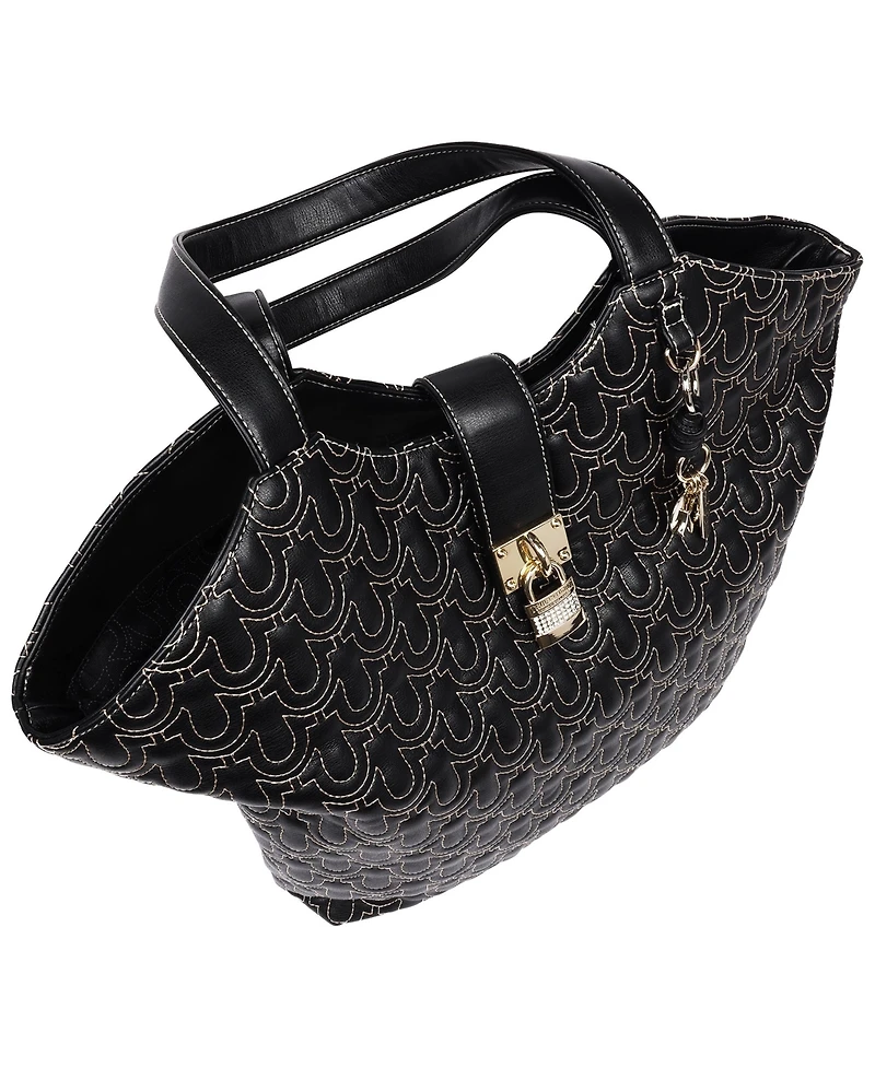True Religion Horseshoe Quilt Charm Tote
