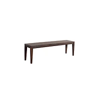 Porter Designs Fall River Solid Sheesham Wood Dining Bench, Gray