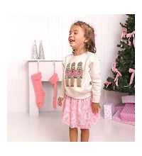 Sweet Wink Baby Girls Pastel Nutcracker Patch Christmas Sweatshirt