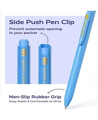 Htutwoo Four Candies Quick Dry Ink Colored Pens Set, 24 Colors Retractable Gel Pens, Colored Gel Pens for Office, School & Home Back To School