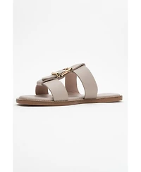 Forever & Always Shoes Sveta Leather Buckled Sandal (Women)