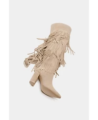 Fringe Leather Tall Boots Vespa By Dante