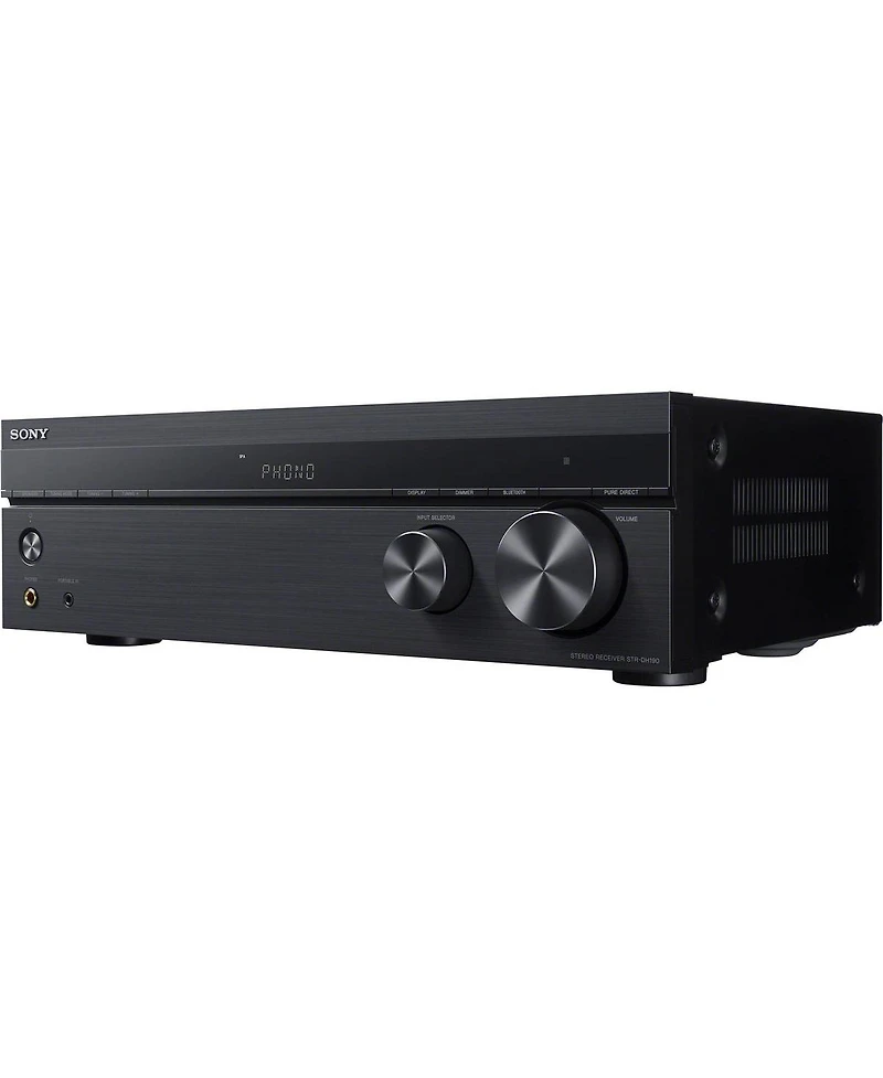 Sony Str-DH190 2-Channel Home Stereo Receiver with Phono Input and Bluetooth + Speaker Wire Cables