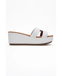 Forever & Always Shoes Lia Leather Platform Sandal (Women)