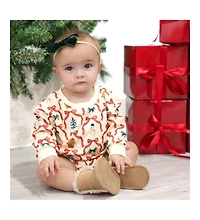 Sweet Wink Baby Girls Christmas Cutie Long Sleeve Romper