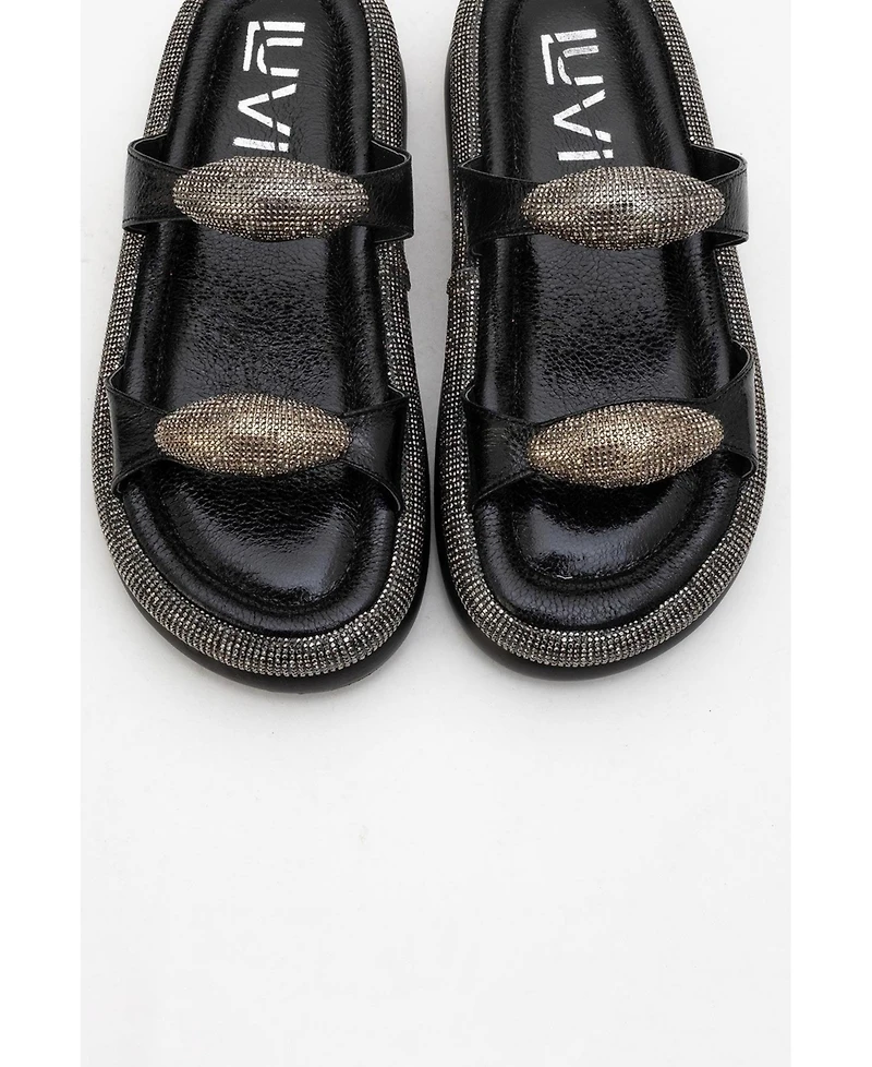 Prologue Shoes Finery Embellished Platform Slide (Women)