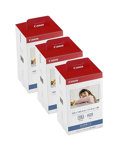 Canon 3 Pack Kp-108IN Color Ink And Paper Set