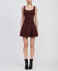 En Saison Women's Delphine Pleated A-line Mini Dress