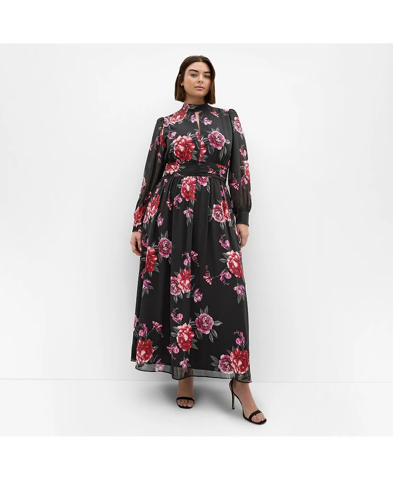 City Chic Women's Alexandra Print Maxi Dress