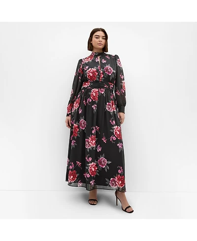City Chic Women's Alexandra Print Maxi Dress