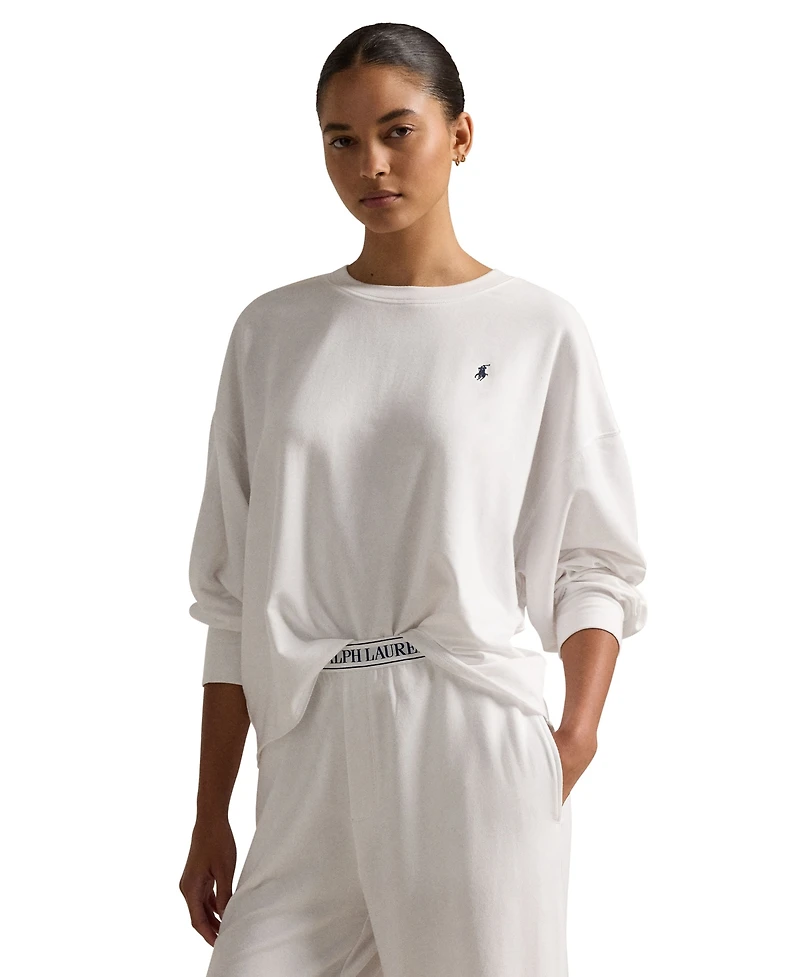 Polo Ralph Lauren Women's 2-Piece Crewneck Top and Pants Pajama Set