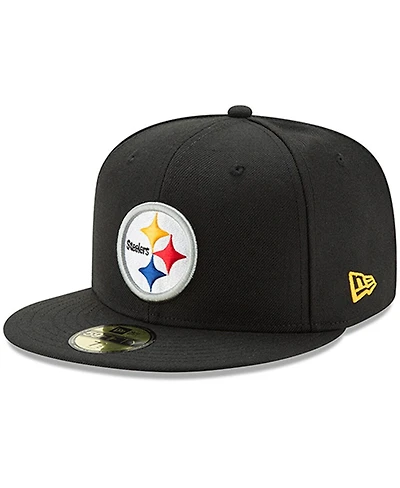 New Era Men's Black Pittsburgh Steelers Omaha 59FIFTY Fitted Hat