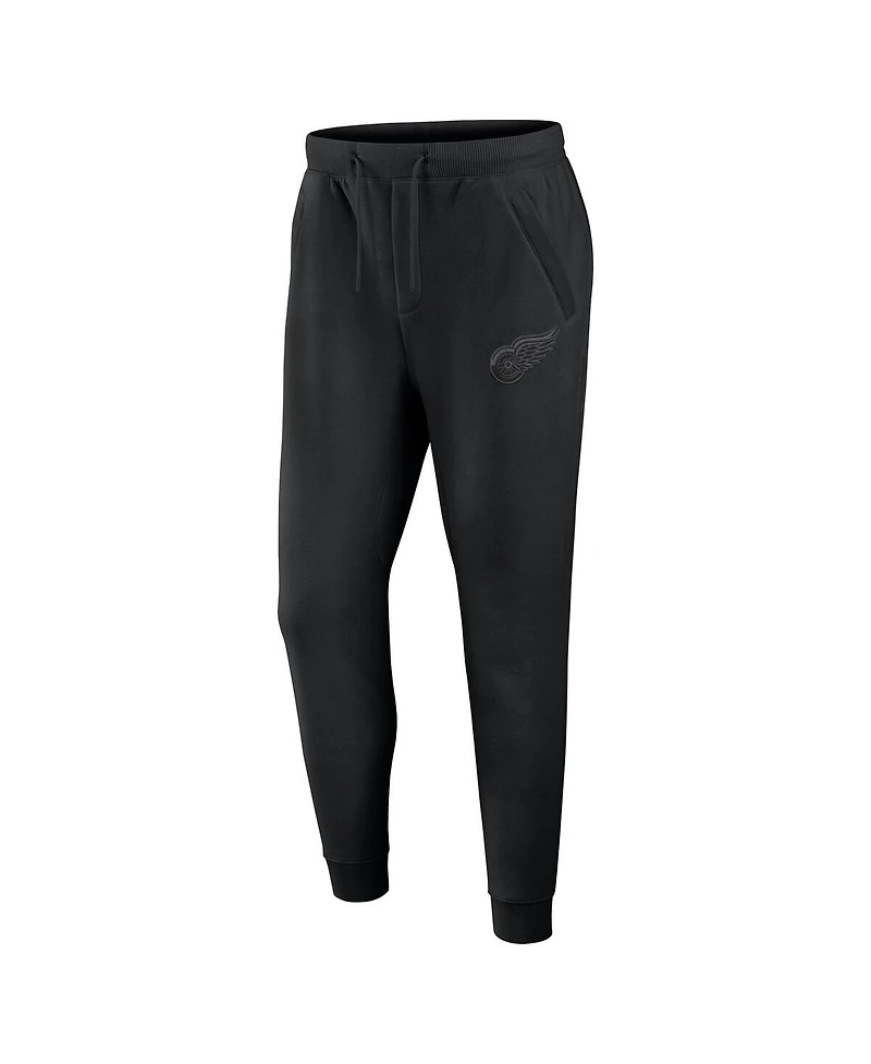 Fanatics Men's Black Detroit Red Wings Authentic Pro Road Fleece Sweatpants