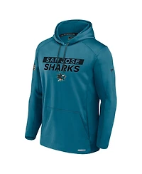 Fanatics Men's Teal San Jose Sharks Pro Rink Fleece Pullover Hoodie