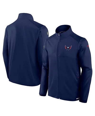 Fanatics Men's Navy Washington Capitals Authentic Pro Rink Fleece Full-Zip Jacket