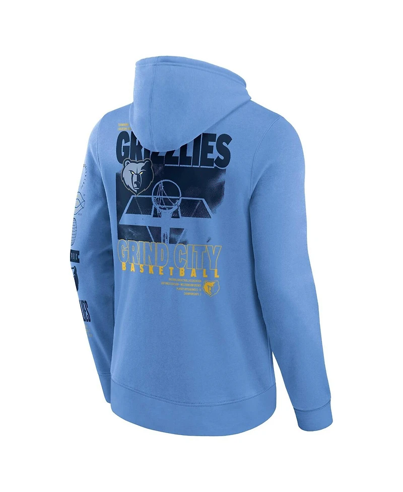Fanatics Men's Blue Memphis Grizzlies Game Time Crossover Pullover Hoodie