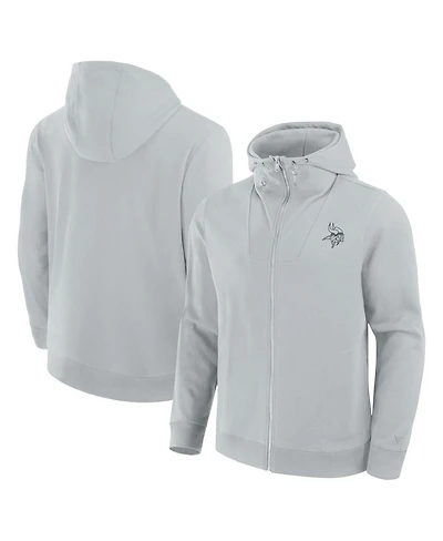 Fanatics Men's and Women's Gray Minnesota Vikings Front Office Full-Zip Hoodie