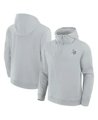 Fanatics Men's and Women's Gray Minnesota Vikings Front Office Full-Zip Hoodie