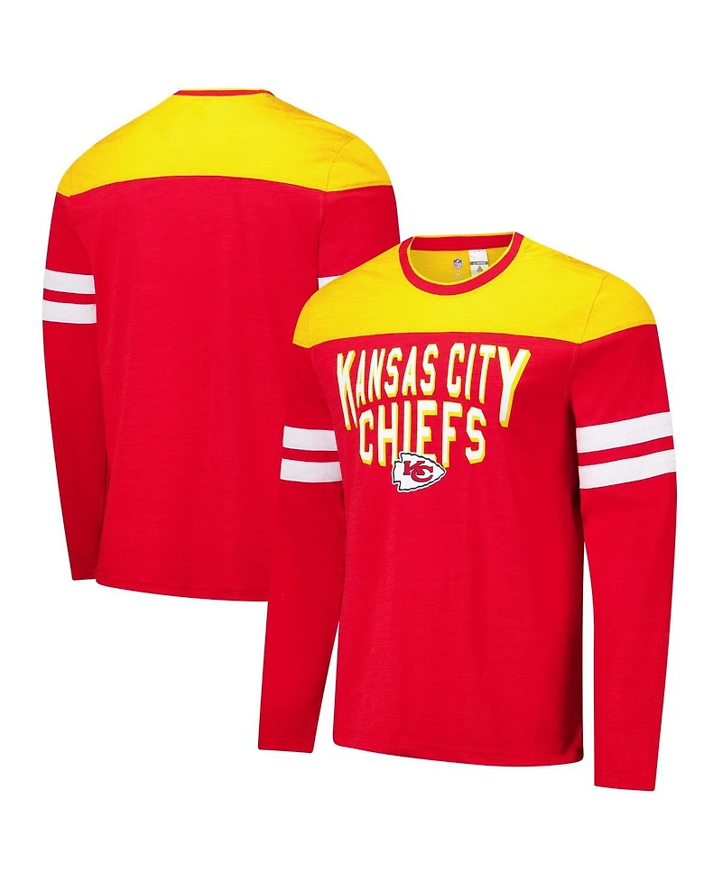 G-iii Sports by Carl Banks Men's Red/Gold Kansas City Chiefs Adaptive Hail Mary Long Sleeve T-Shirt