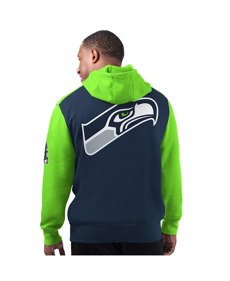 Starter Men's College Navy Seattle Seahawks Extreme Pullover Hoodie