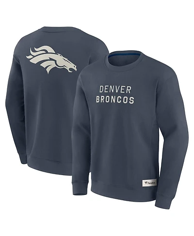 Fanatics Men's Navy Denver Broncos Elements Future Ground Lettering Pullover Sweatshirt