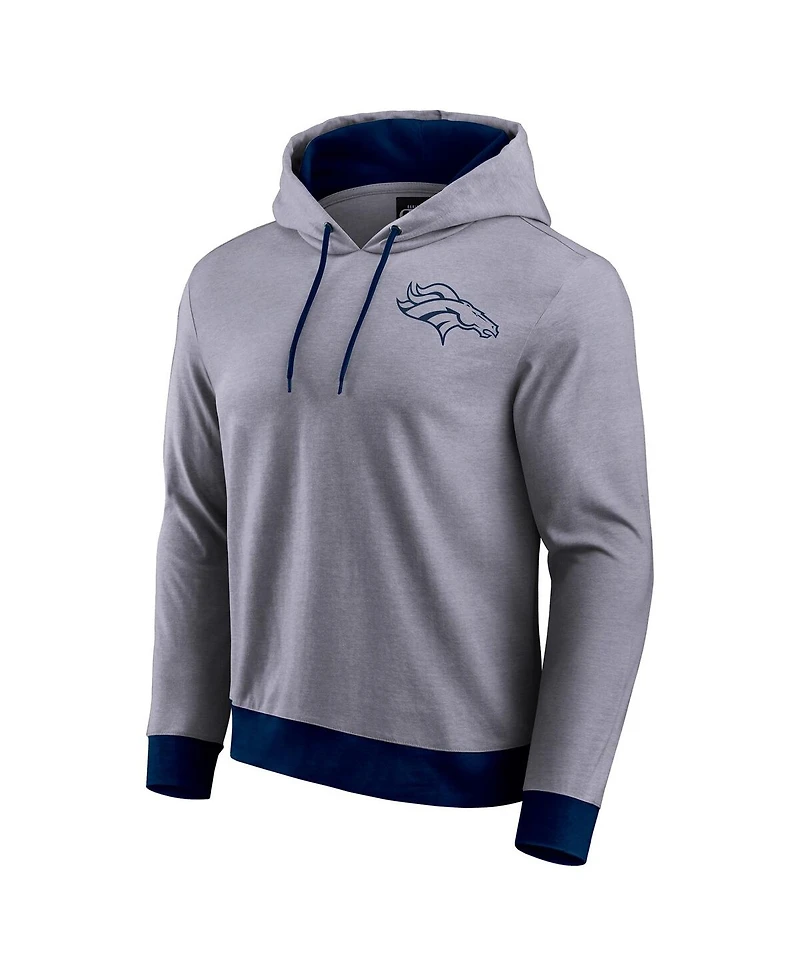 Darius Rucker Collection by Fanatics Men's Navy Denver Broncos Tonal Knit Pullover Hoodie