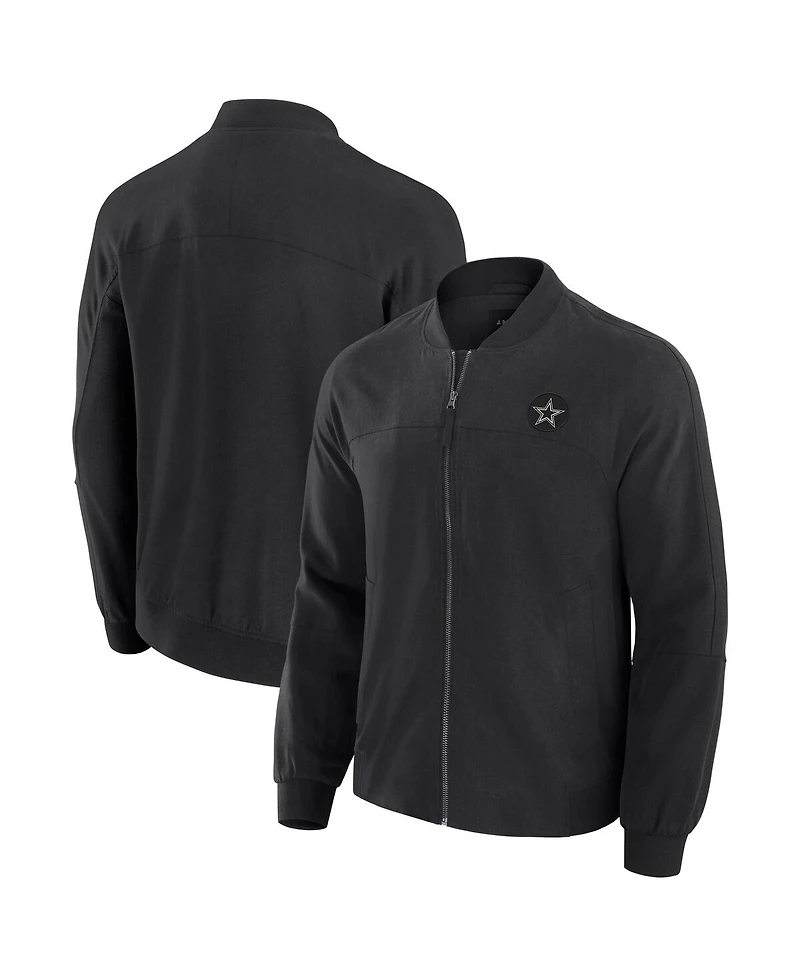 J. Palmer Men's Black Dallas Cowboys Lightweight Cover-4 Tri-Blend Full-Zip Jacket