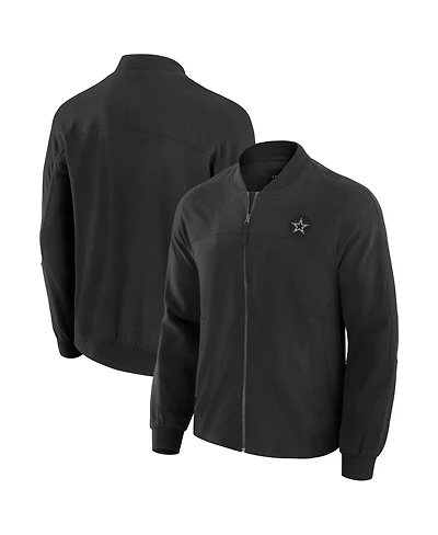 J. Palmer Men's Black Dallas Cowboys Lightweight Cover-4 Tri-Blend Full-Zip Jacket