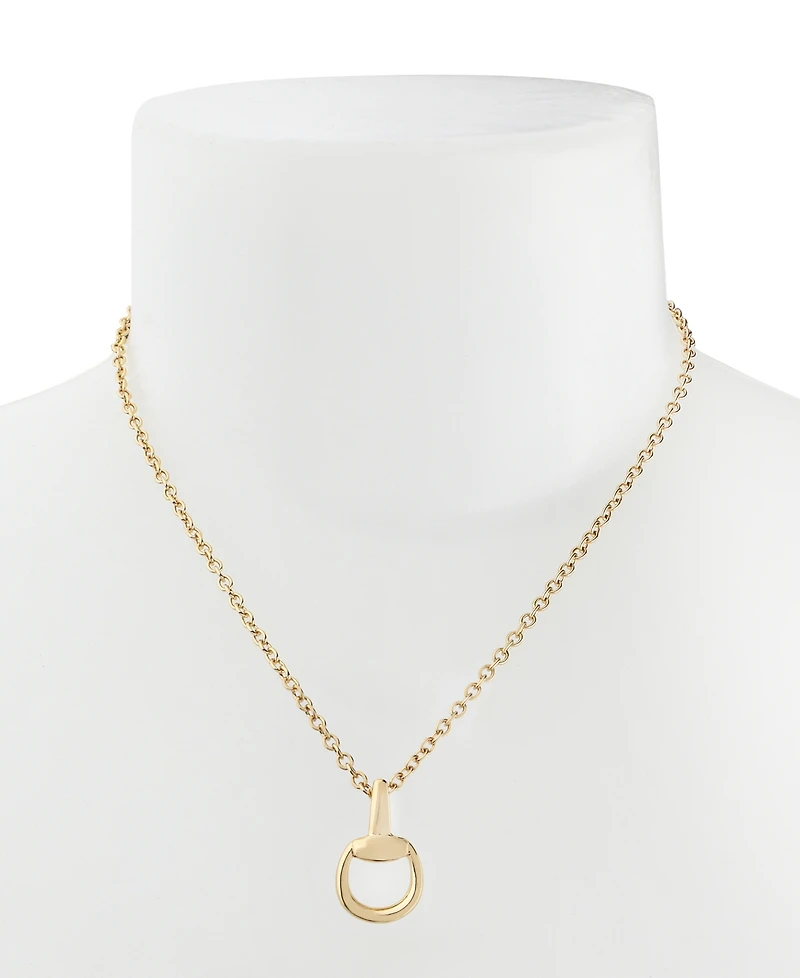 Steve Madden Gold Collegiate Link Pendant Necklace