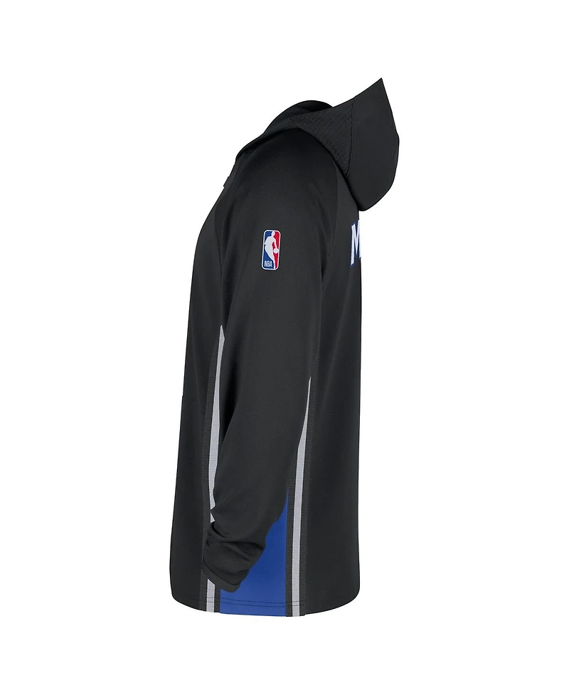 Nike Men's Black Orlando Magic Authentic On Court Zone Quarter-Zip Dri-fit Hoodie Jacket