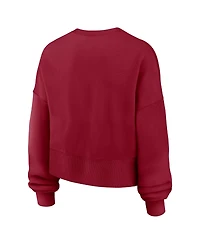 Nike Women's Crimson Oklahoma Sooners Oversized Phoenix Arch Pullover Sweatshirt