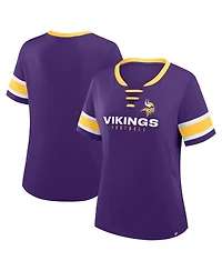 Fanatics Women's Purple Minnesota Vikings Redzone Draw Play Athena Lace-Up T-Shirt