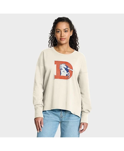 Fanatics Women's Cream Denver Broncos Dove Legacy Long Sleeve T-Shirt