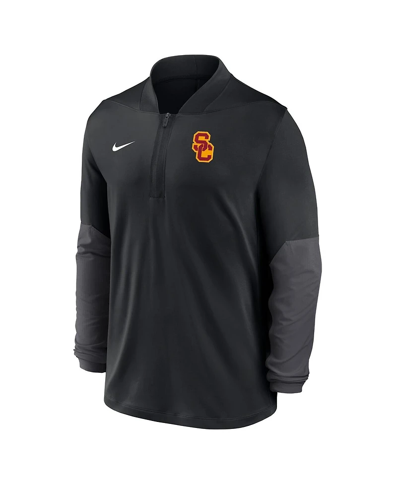 Nike Men's Black Usc Trojans One Goal Performance Half-Zip Pullover Hoodie