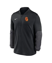 Nike Men's Black Usc Trojans One Goal Performance Half-Zip Pullover Hoodie