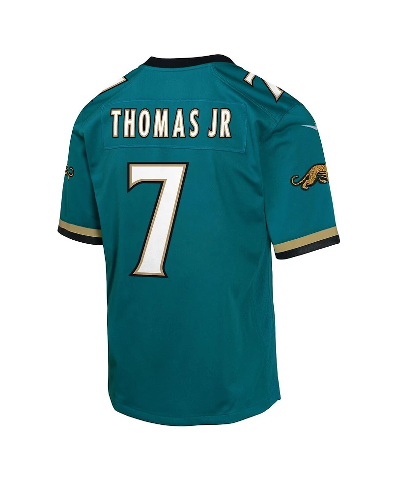 Nike Big Boys and Girls Brian Thomas Jr. Teal Jacksonville Jaguars Alternate 2 Prowler Throwback Game Jersey