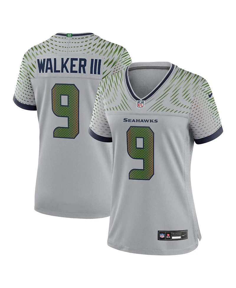 Nike Women's Kenneth Walker Iii Wolf Gray Seattle Seahawks 2025 Rivalries Collection Game Jersey