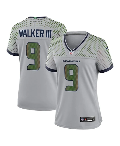 Nike Women's Kenneth Walker Iii Wolf Gray Seattle Seahawks 2025 Rivalries Collection Game Jersey