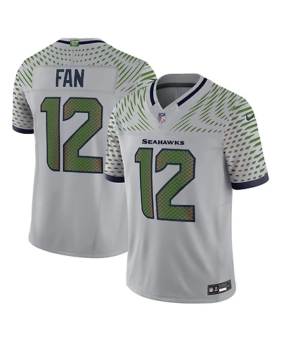 Nike Men's 12s Wolf Gray Seattle Seahawks 2025 Rivalries Collection Limited Jersey