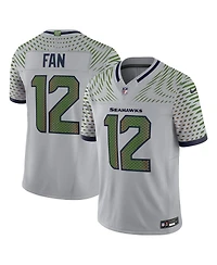 Nike Men's 12s Wolf Gray Seattle Seahawks 2025 Rivalries Collection Limited Jersey