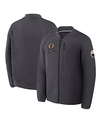 Nike Men's Anthracite Oregon Ducks Shoe Duck Tech Fleece Full-Zip Jacket