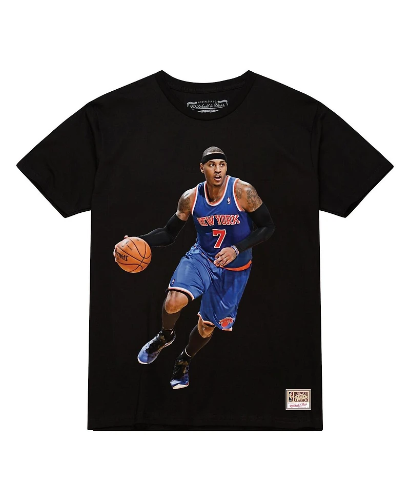 Mitchell & Ness Men's Carmelo Anthony Black New York Knicks Ultimate Player Name Number T-Shirt