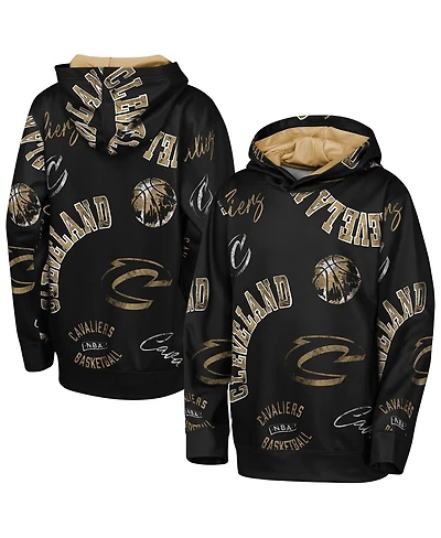 Outerstuff Big Boys and Girls Black Cleveland Cavaliers Moving Violation Hoodie