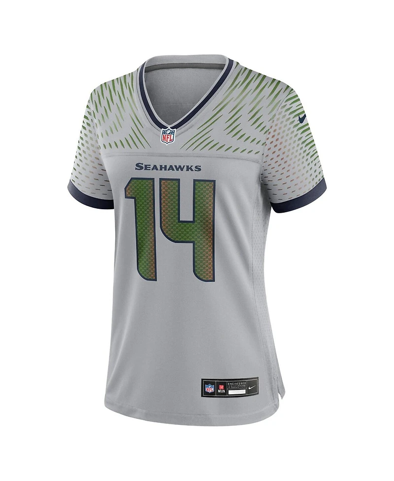 Nike Women's Sam Darnold Wolf Gray Seattle Seahawks 2025 Rivalries Collection Game Jersey